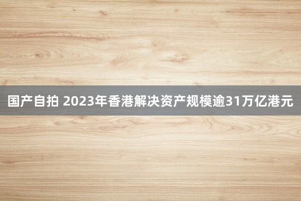 国产自拍 2023年香港解决资产规模逾31万亿港元