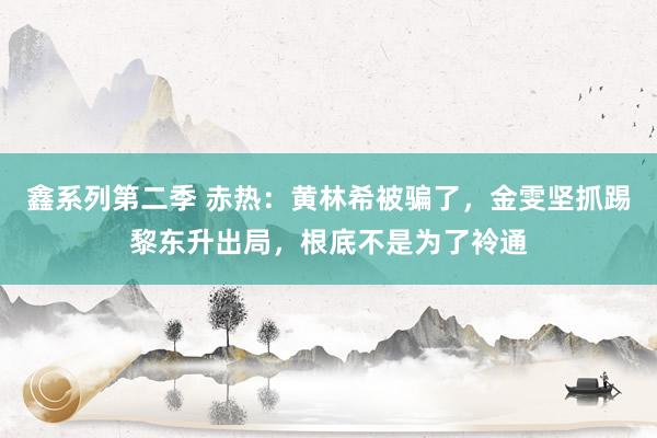 鑫系列第二季 赤热：黄林希被骗了，金雯坚抓踢黎东升出局，根底不是为了袊通