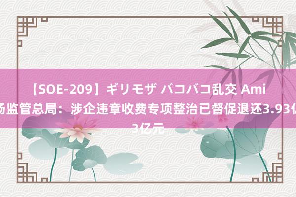 【SOE-209】ギリモザ バコバコ乱交 Ami 商场监管总局：涉企违章收费专项整治已督促退还3.93亿元