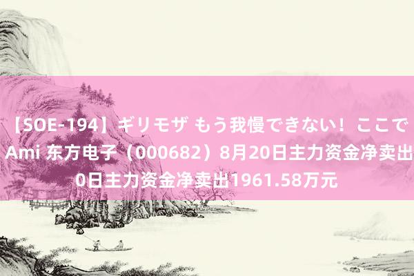 【SOE-194】ギリモザ もう我慢できない！ここでエッチしよっ Ami 东方电子（000682）8月20日主力资金净卖出1961.58万元