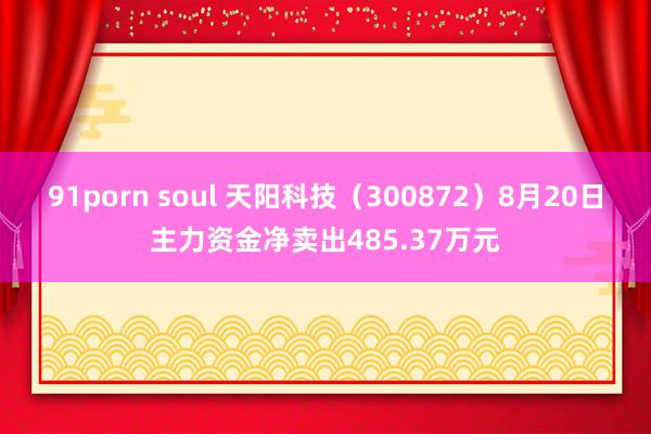 91porn soul 天阳科技（300872）8月20日主力资金净卖出485.37万元