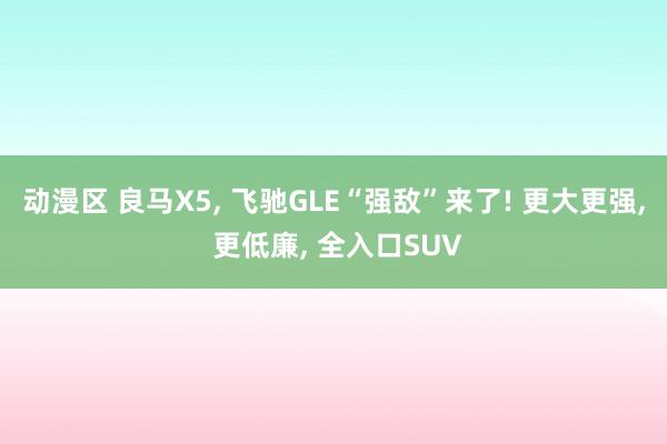 动漫区 良马X5， 飞驰GLE“强敌”来了! 更大更强， 更低廉， 全入口SUV