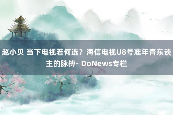 赵小贝 当下电视若何选？海信电视U8号准年青东谈主的脉搏- DoNews专栏